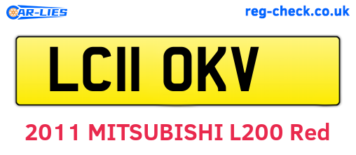 LC11OKV are the vehicle registration plates.