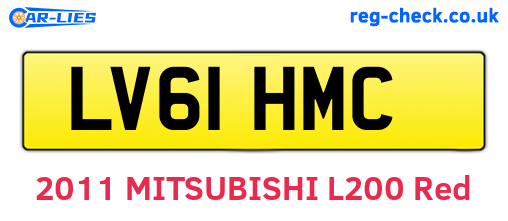 LV61HMC are the vehicle registration plates.