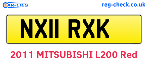 NX11RXK are the vehicle registration plates.