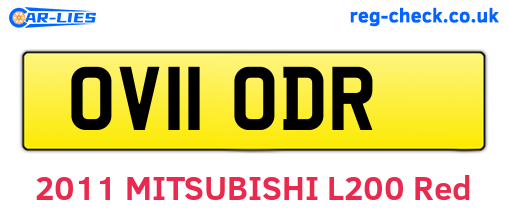 OV11ODR are the vehicle registration plates.
