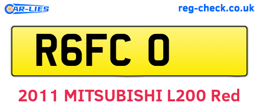 R6FCO are the vehicle registration plates.