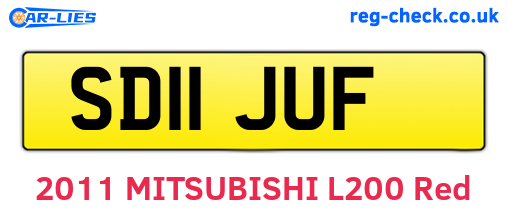 SD11JUF are the vehicle registration plates.