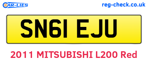SN61EJU are the vehicle registration plates.