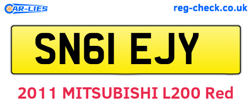 SN61EJY are the vehicle registration plates.