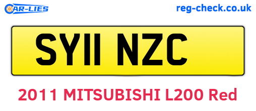 SY11NZC are the vehicle registration plates.