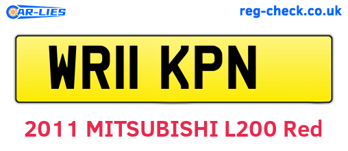 WR11KPN are the vehicle registration plates.
