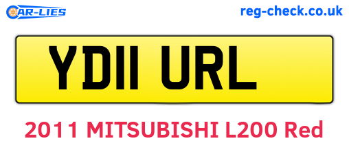YD11URL are the vehicle registration plates.