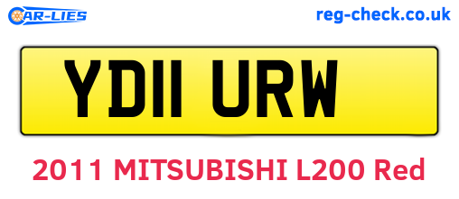 YD11URW are the vehicle registration plates.