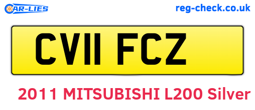 CV11FCZ are the vehicle registration plates.