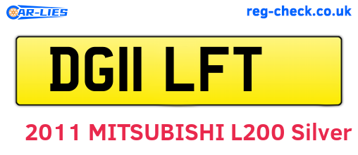 DG11LFT are the vehicle registration plates.