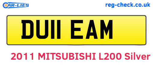 DU11EAM are the vehicle registration plates.