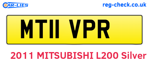 MT11VPR are the vehicle registration plates.