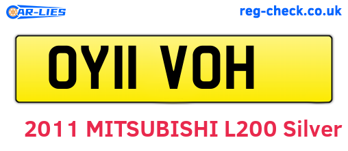 OY11VOH are the vehicle registration plates.