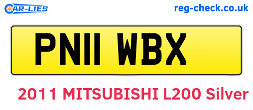 PN11WBX are the vehicle registration plates.