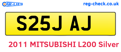 S25JAJ are the vehicle registration plates.
