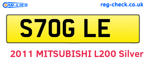 S70GLE are the vehicle registration plates.