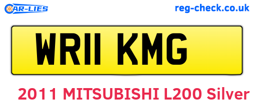 WR11KMG are the vehicle registration plates.