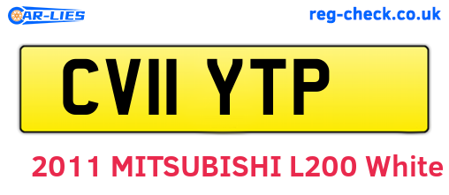 CV11YTP are the vehicle registration plates.