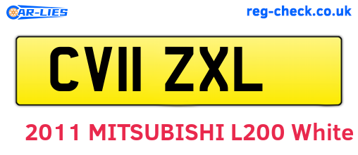 CV11ZXL are the vehicle registration plates.
