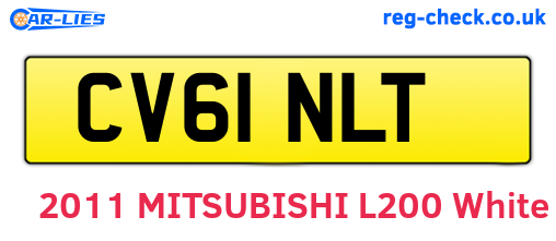 CV61NLT are the vehicle registration plates.