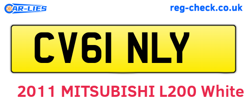 CV61NLY are the vehicle registration plates.
