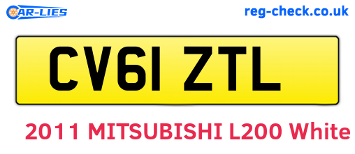CV61ZTL are the vehicle registration plates.