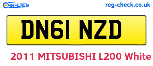 DN61NZD are the vehicle registration plates.