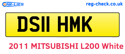 DS11HMK are the vehicle registration plates.