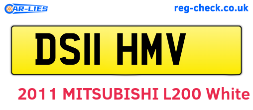 DS11HMV are the vehicle registration plates.
