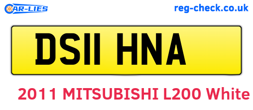 DS11HNA are the vehicle registration plates.
