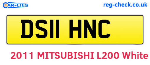 DS11HNC are the vehicle registration plates.