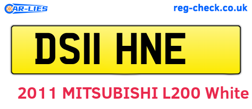 DS11HNE are the vehicle registration plates.