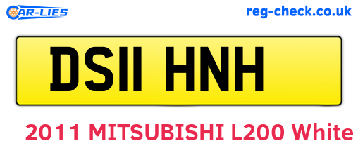 DS11HNH are the vehicle registration plates.