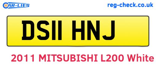 DS11HNJ are the vehicle registration plates.