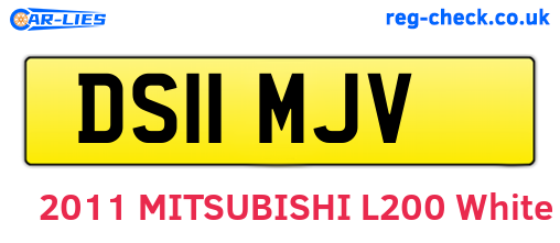 DS11MJV are the vehicle registration plates.