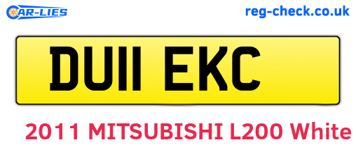 DU11EKC are the vehicle registration plates.