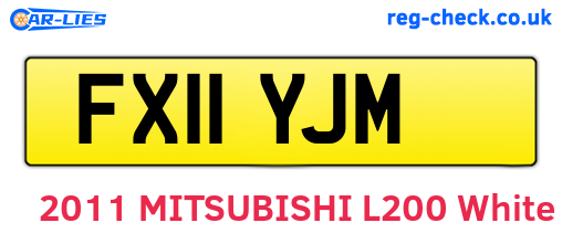 FX11YJM are the vehicle registration plates.
