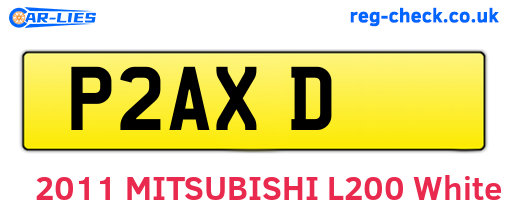 P2AXD are the vehicle registration plates.