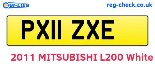 PX11ZXE are the vehicle registration plates.