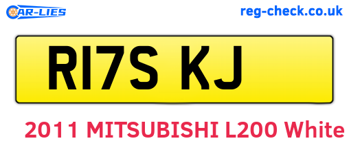 R17SKJ are the vehicle registration plates.
