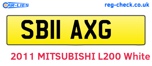 SB11AXG are the vehicle registration plates.