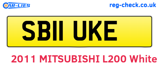 SB11UKE are the vehicle registration plates.