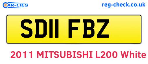 SD11FBZ are the vehicle registration plates.