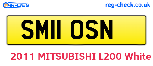 SM11OSN are the vehicle registration plates.