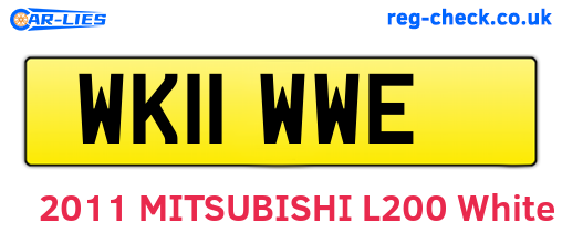 WK11WWE are the vehicle registration plates.