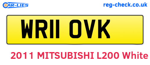 WR11OVK are the vehicle registration plates.