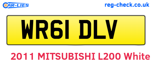 WR61DLV are the vehicle registration plates.