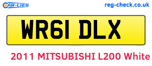 WR61DLX are the vehicle registration plates.
