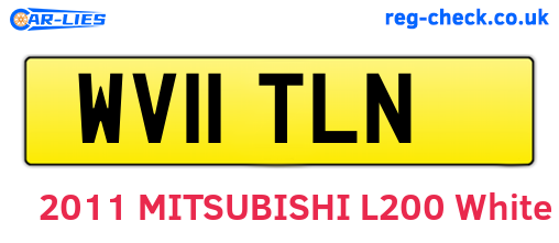 WV11TLN are the vehicle registration plates.