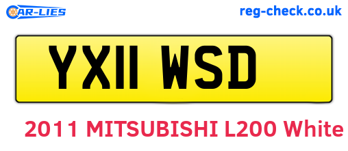 YX11WSD are the vehicle registration plates.